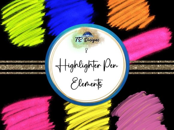 Elevate Designs with Highlighter Texta Clipart Elements