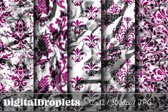 Elevate Your Designs with Timeless Damask Textures