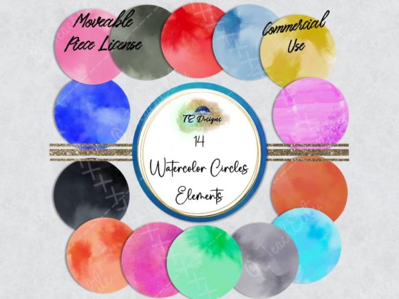 Elevate Your Designs with Watercolour Circle Elements