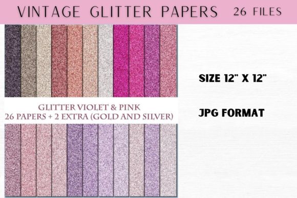 Elevate Your Visuals with Glitter Digital Papers