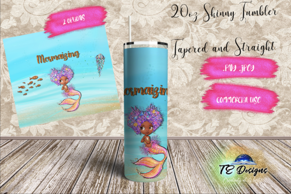 Mermaid Mermaizing 20oz Skinny Tumbler: A Design Asset Deep Dive