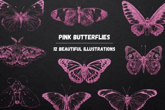 Pink Glitter Butterflies: Elevate Your Design Projects