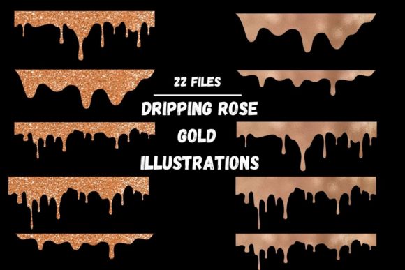 Rose Gold Dripping: Elevate Your Visual Design