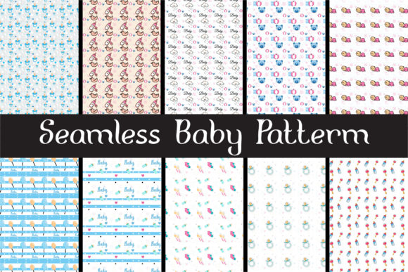 Seamless Baby Pattern Design: Free Creative Assets