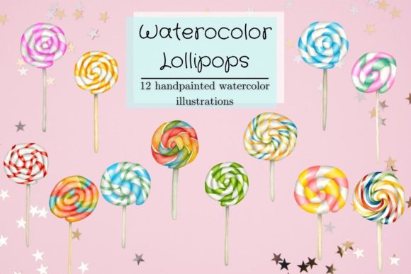 Sweeten Your Designs with Watercolor Lollipops & Sweets