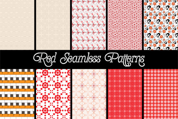 Unlock Creative Versatility with a Red Seamless Patterns Set